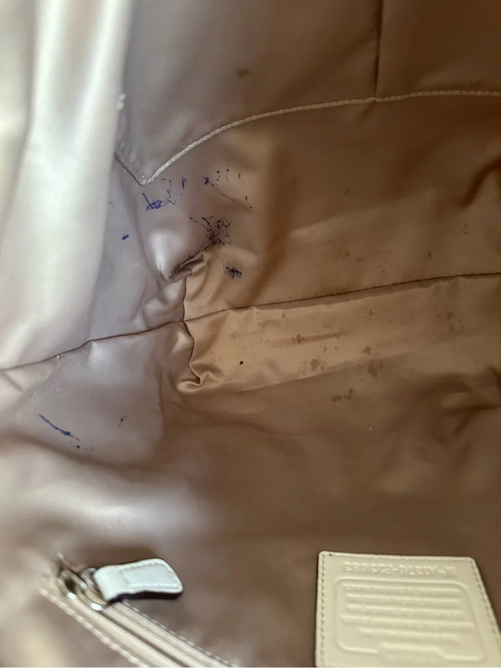 Coach Pink and Tan Leather Tote with White Trim